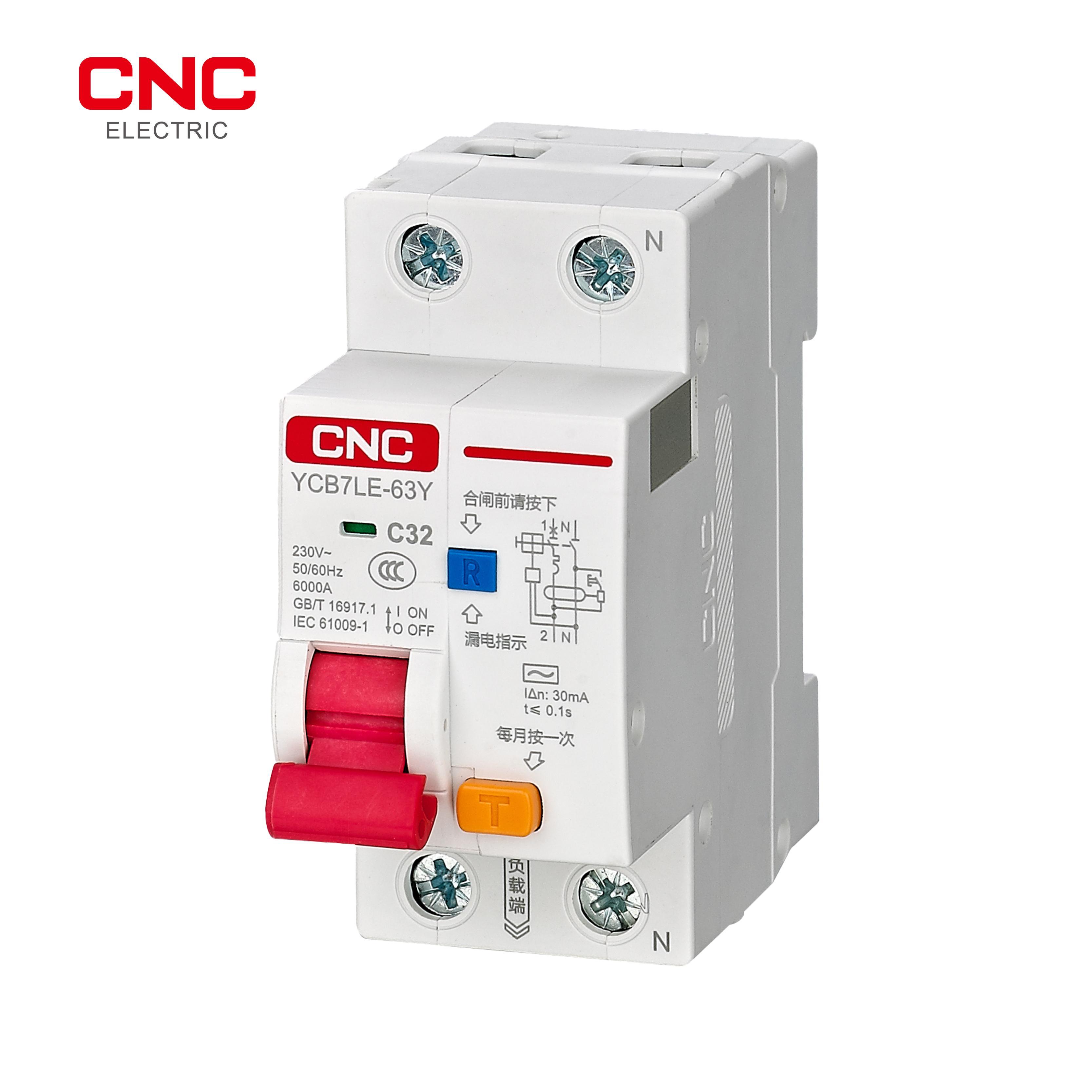 YCB7LE-63Y 1P+N RCBO Electronic Earth Leakage